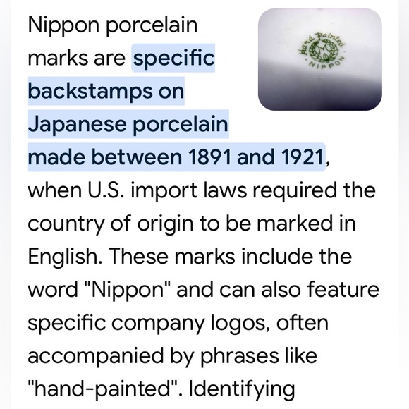 Antique Nippon Hand-Painted Pink, Green & Gold Floral Porcelain Vanity Dish - Picture 8 of 16